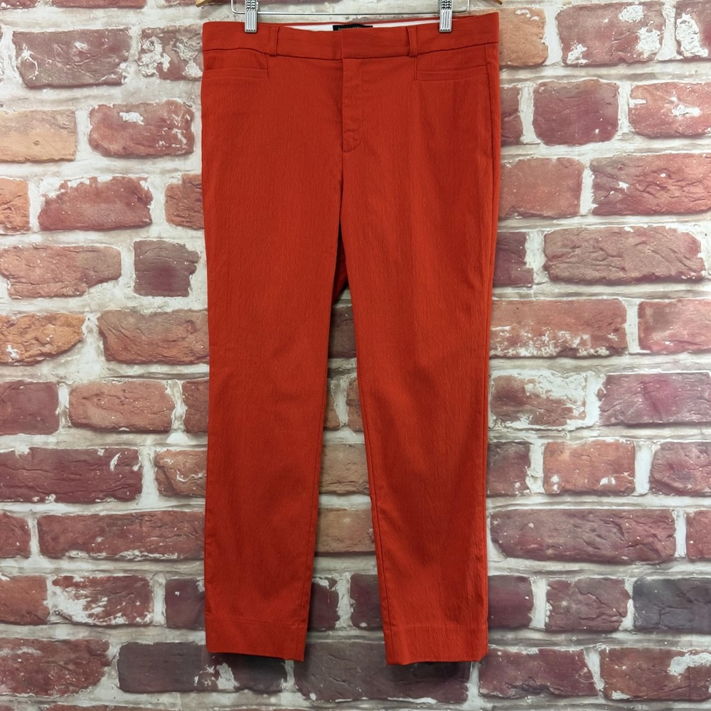 Banana Republic Sloan Dress Pants Womens 10 Orange Textured Career Work Trousers